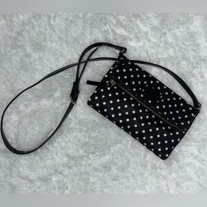 Kate Spade Polka Dot Black & White Aleah Crossbody Bag